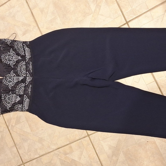 y Womens Blue Stretch Shapely Zip Lined 1pc Jumpsuit. XL. EUC - Picture 4 of 8